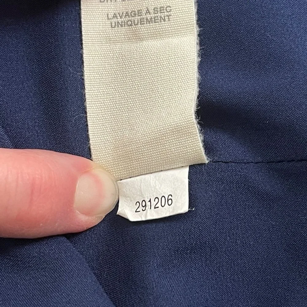 Fossil Penny Lace Dress M Bohemian Cap Sleeve V-Neck Elastic Waist Scallop Navy - Picture 6 of 11